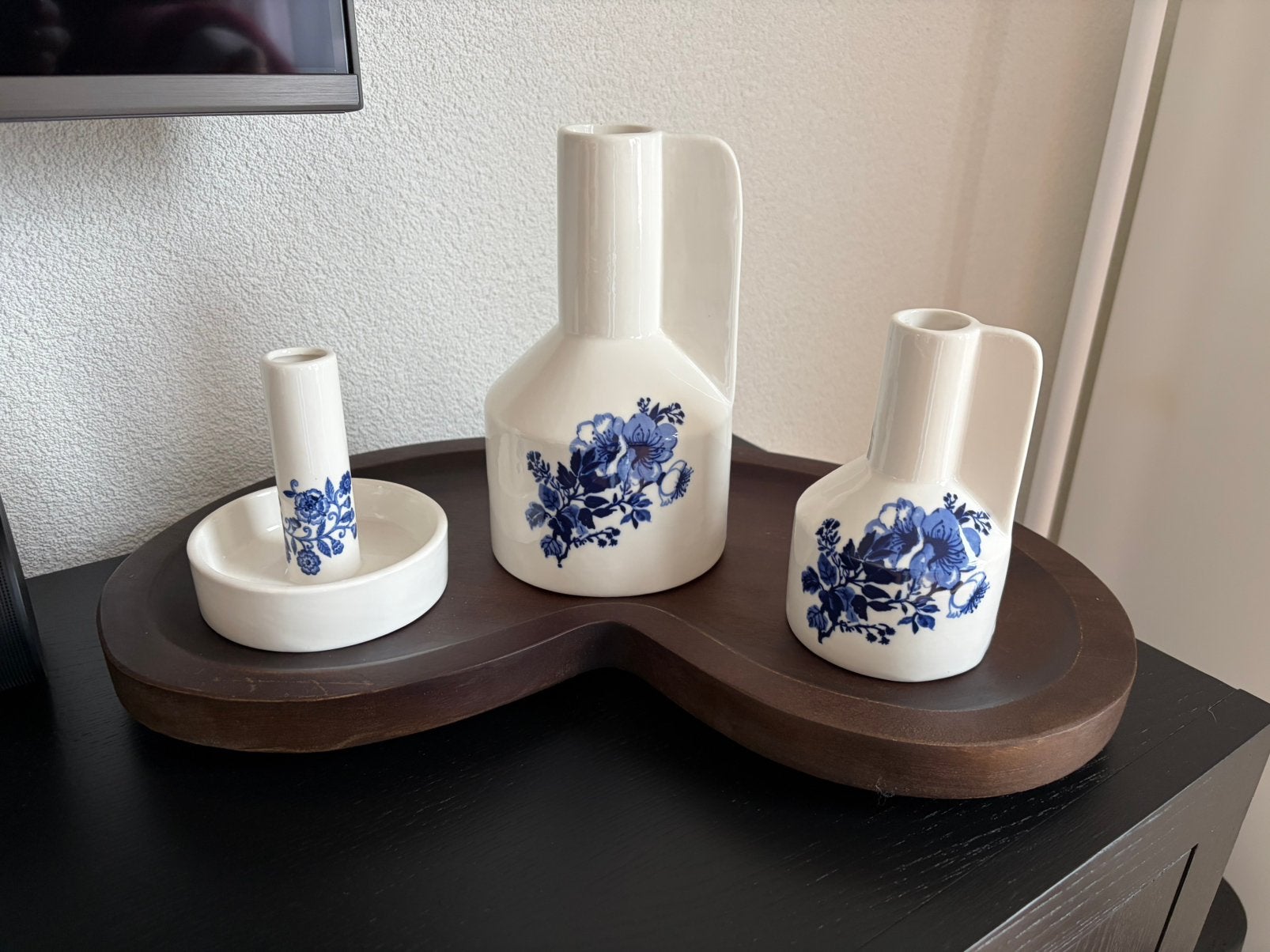 Delfts blauw thema vaasjes of kandelaar, Ophalen of Verzenden, Zo goed als nieuw, Blauw