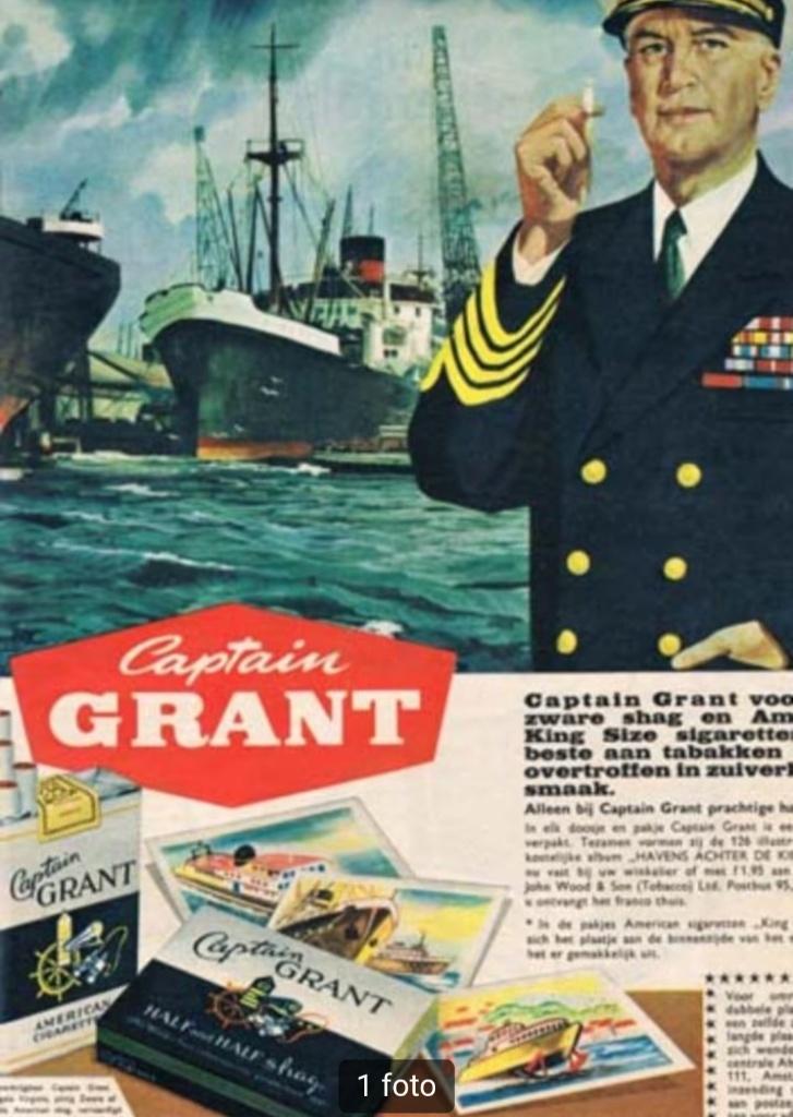 Captain Grant scheepsplaatjes, Verzamelen, Scheepvaart, Ophalen, Gebruikt, Kaart, Foto of Prent