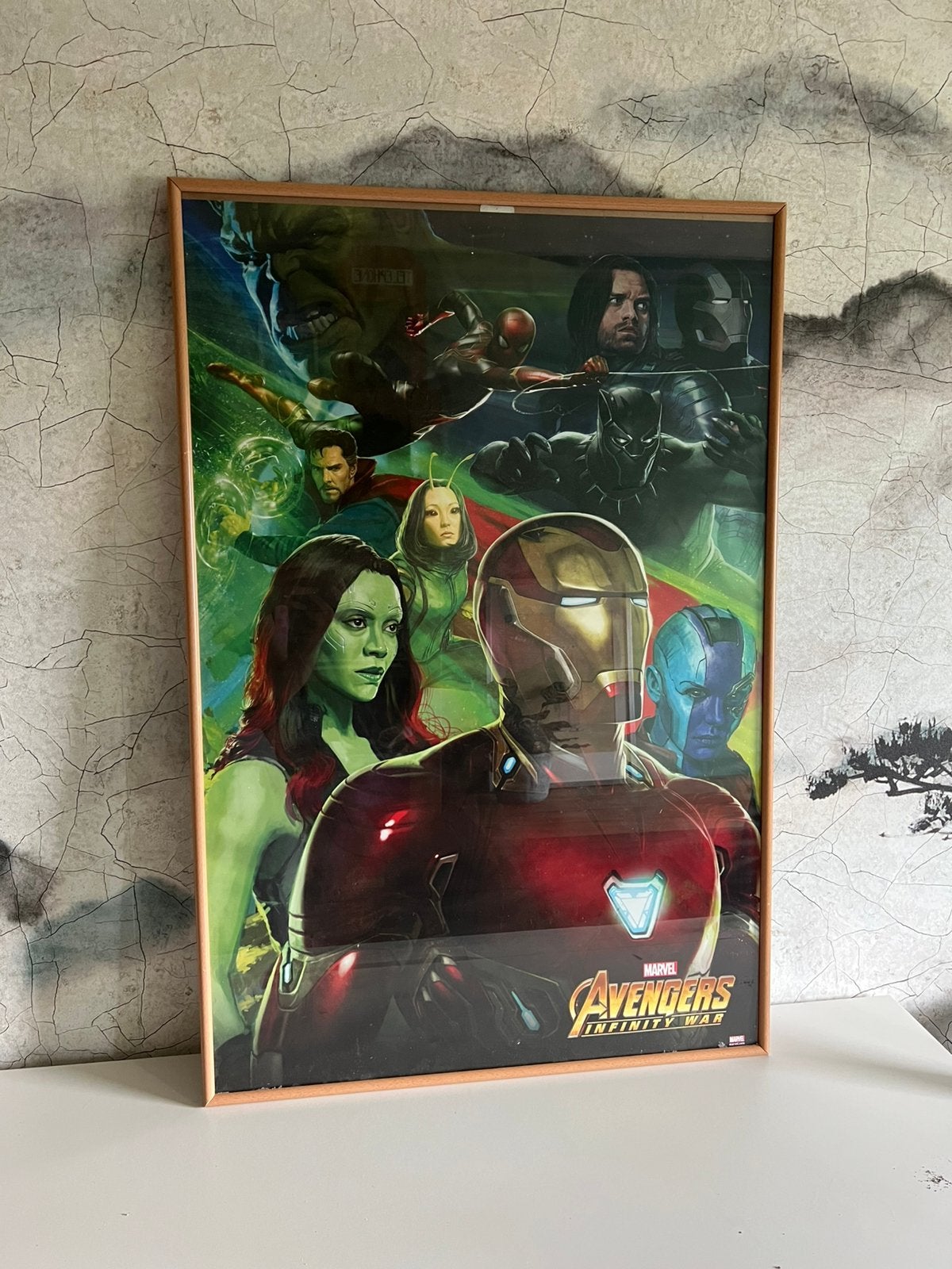 Marvel poster + lijst, Ophalen, Rechthoekig Staand, Met lijst, Deurposter of groter