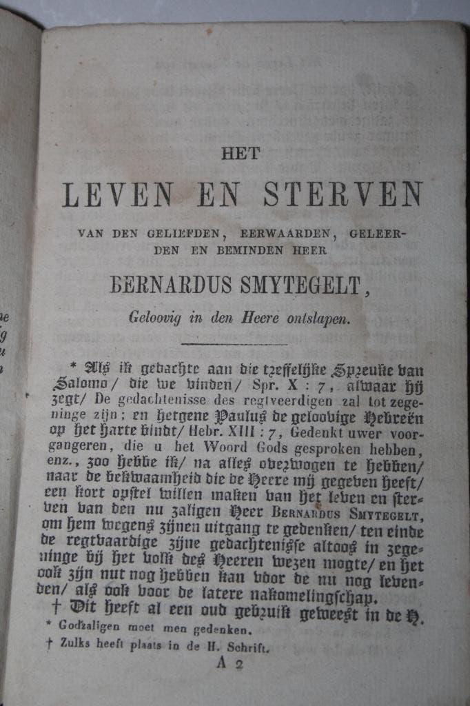 Pieter de Vriese - Over Bernardus Smytegelt (1858), Boeken, Ophalen of Verzenden, Gelezen, Christendom | Protestants