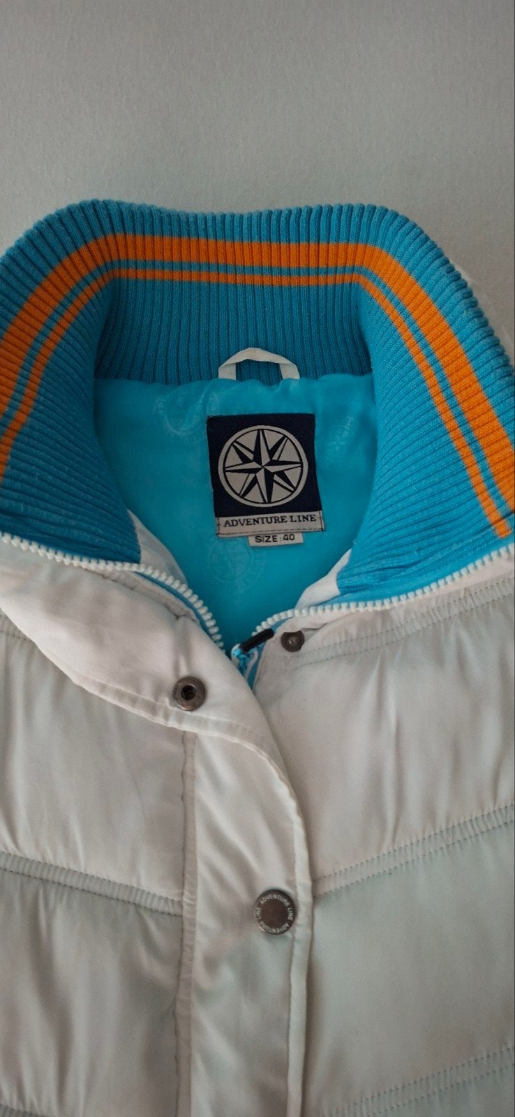 Dames Bodywarmer Wit met Blauw, Maat 40, Verzenden