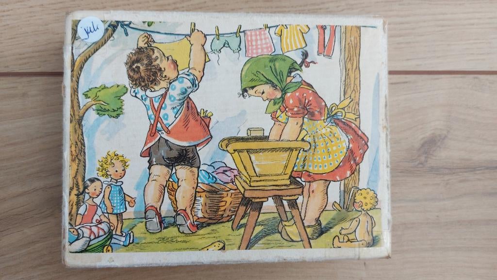 Vintage Legpuzzel Kinderen Wassen en Drogen, Antiek en Kunst, Ophalen of Verzenden