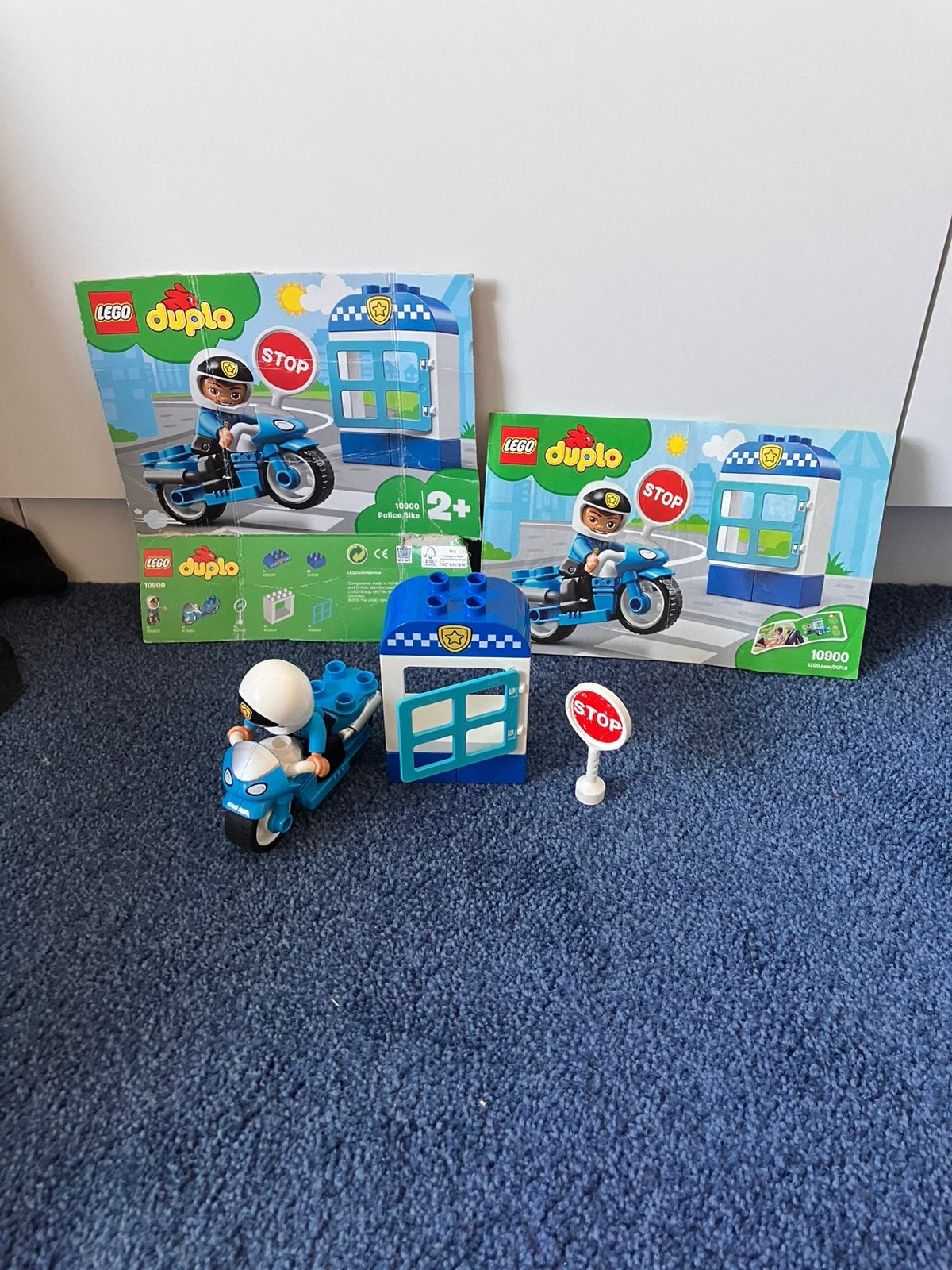 Duplo politiemotor, Kinderen en Baby's, Speelgoed | Duplo en Lego, Ophalen of Verzenden, Zo goed als nieuw, Compleet, Duplo