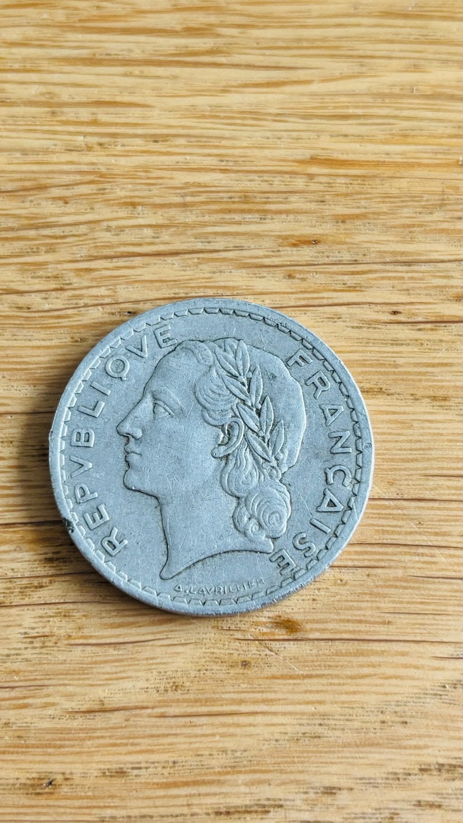 Franse 5 Francs munt uit 1949, Ophalen of Verzenden, Frankrijk, Losse munt