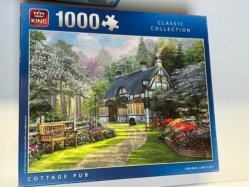 Puzzel King Classic Collection "Cottage Pub", Ophalen, 500 t/m 1500 stukjes, Gebruikt, Legpuzzel