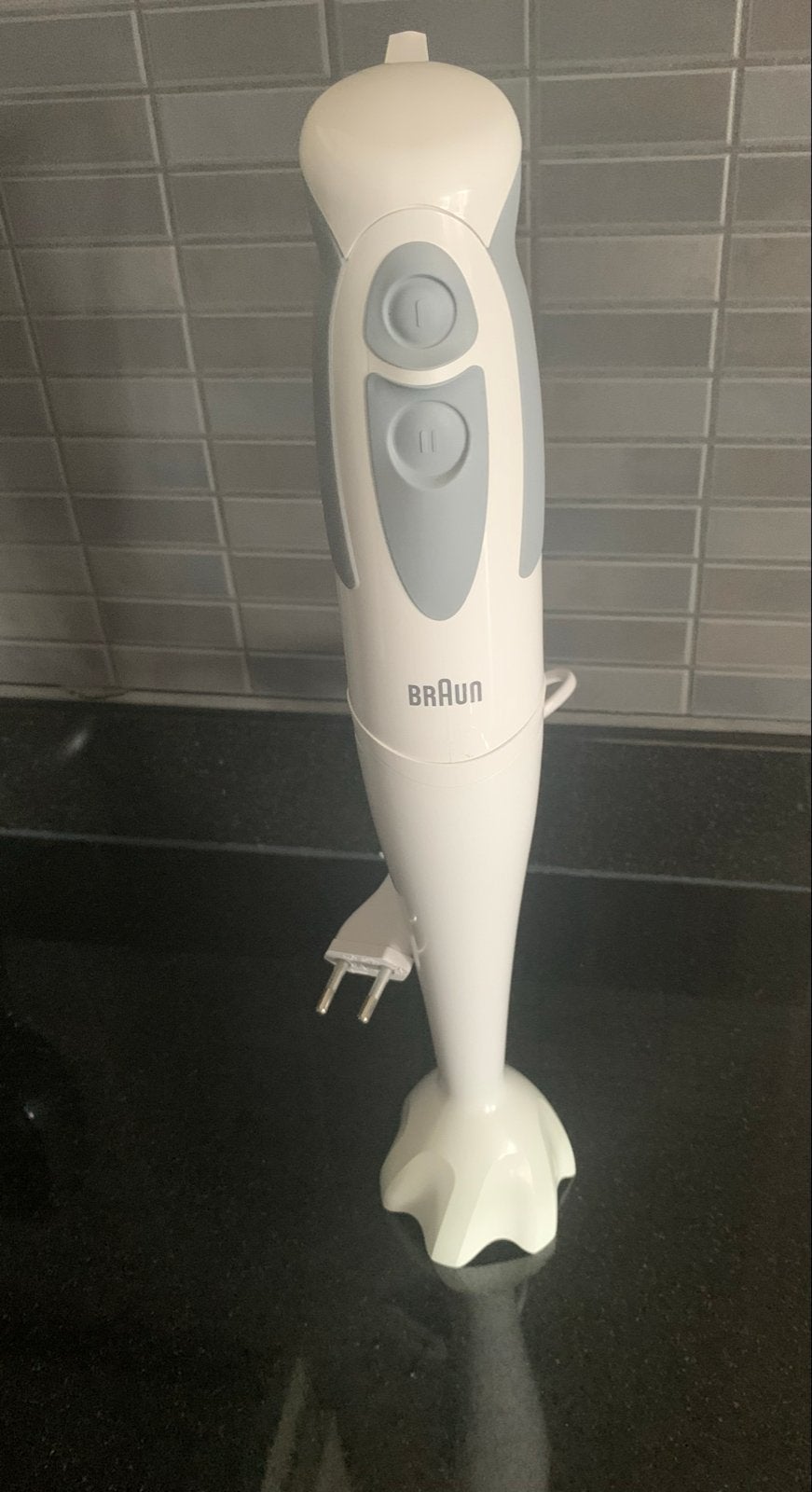 Braun staafmixer 550W, Gebruikt, 1 tot 2 liter, 2 snelheden, Ophalen of Verzenden