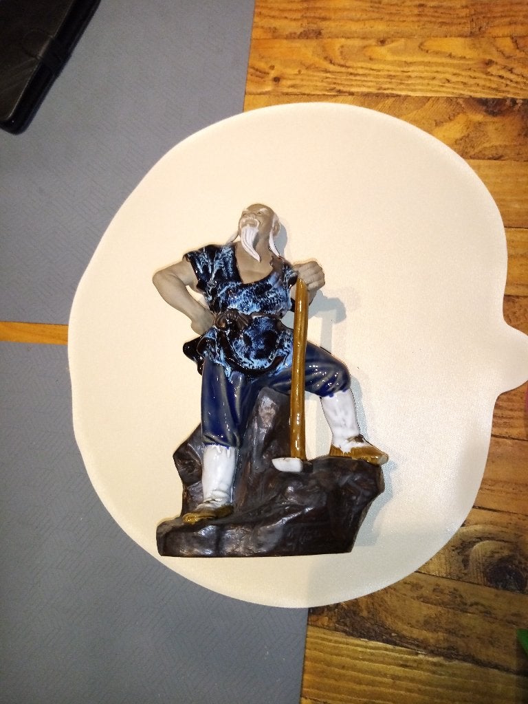chinese houthakker beeld vintage shiwan mudman, Antiek en Kunst, Ophalen, Beeld