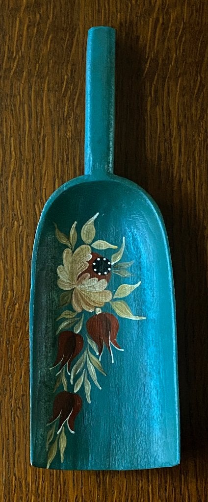 Decoratieve, beschilderde houten schep in rustieke stijl, Ophalen of Verzenden