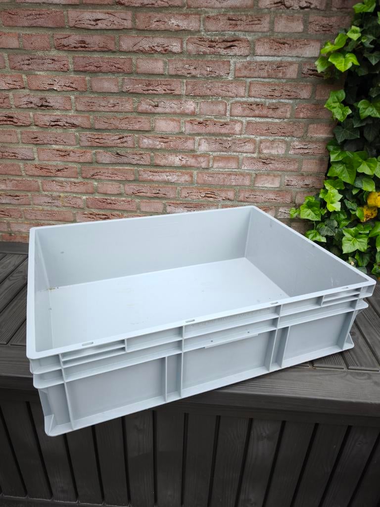 E-LINE NORMBOX 8622 - Grijze stapelbak 80x60x22cm (90 liter), Doe-het-zelf en Verbouw, Kratten en Dozen, Ophalen, Gebruikt, 40 tot 60 cm