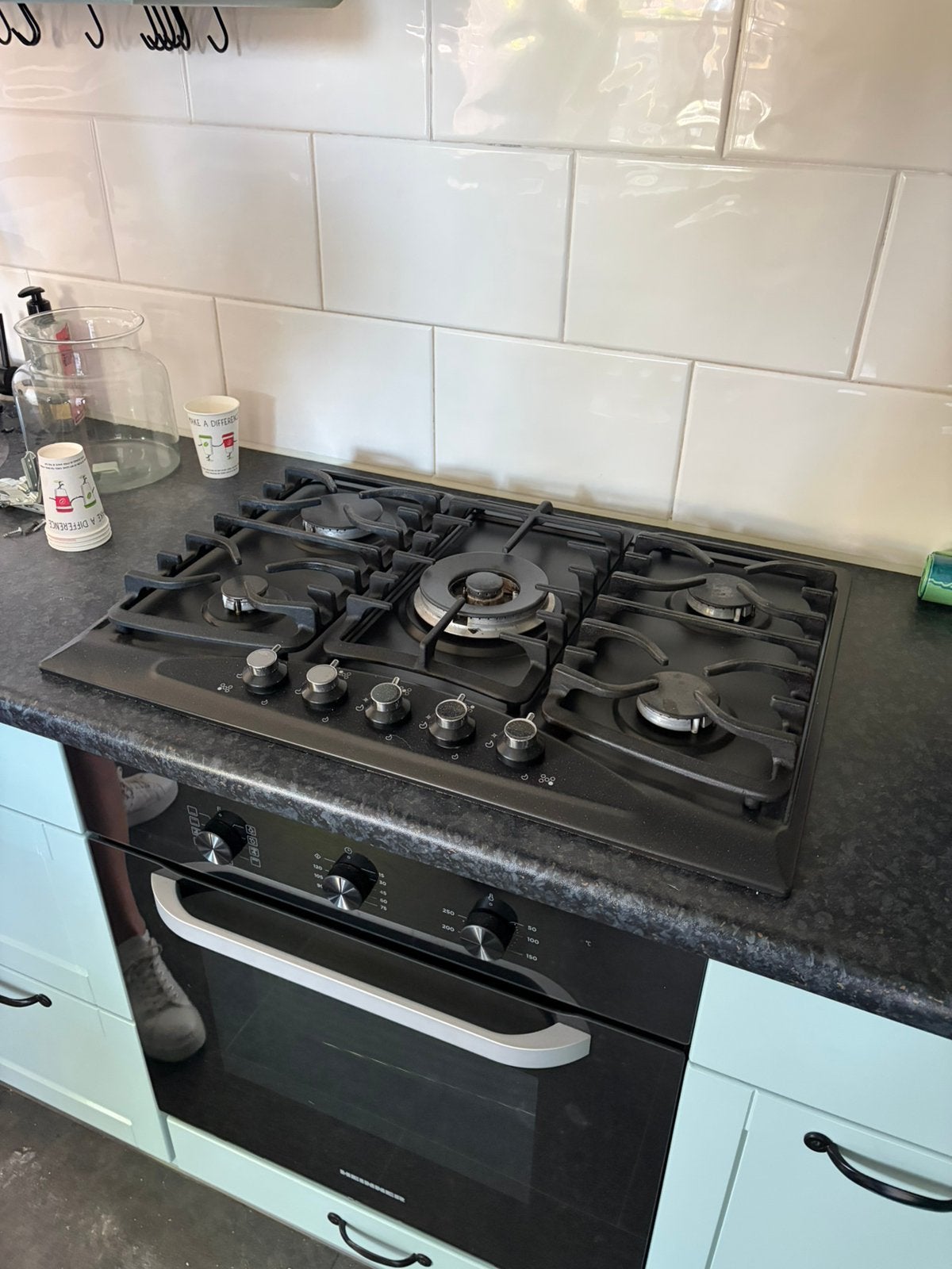 Gas fornuis, Witgoed en Apparatuur, Fornuizen, Ophalen, Gebruikt, Minder dan 85 cm, Inbouw