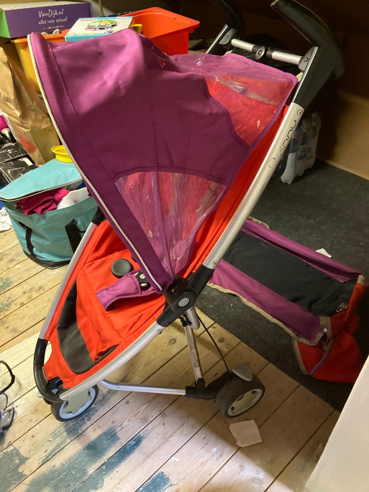 Quinny zapp rood / paars met opbergtas / transporttas, Ophalen, Gebruikt, Quinny, Zonnekap