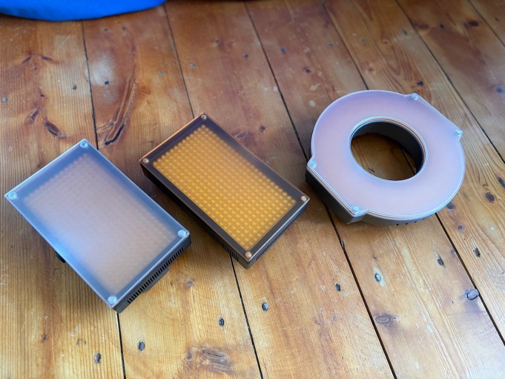 3x LED lampen voor foto en video, Ophalen of Verzenden, Gebruikt, Lamp of Flitsset