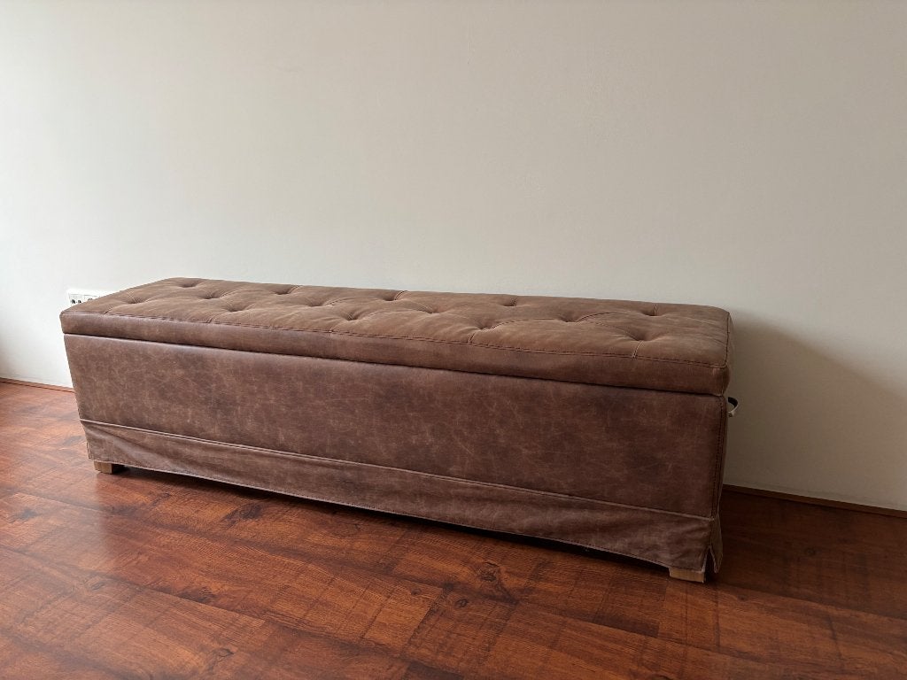 Riviera Maison kist hocker bankje, Ophalen, 50 – 75, Zo goed als nieuw, 150 tot 200 cm