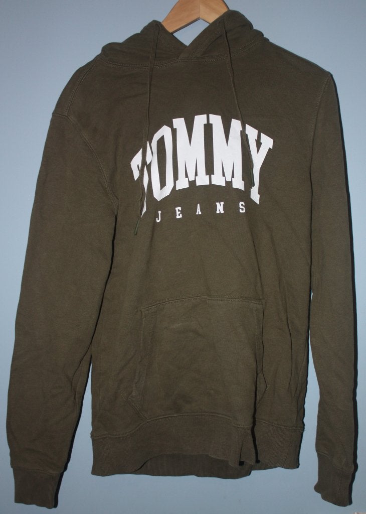 Tommy Jeans sweatshirt capuchon origineel mt M zgan groen, Kleding | Heren, Truien en Vesten, Maat 48/50 (M), Ophalen of Verzenden