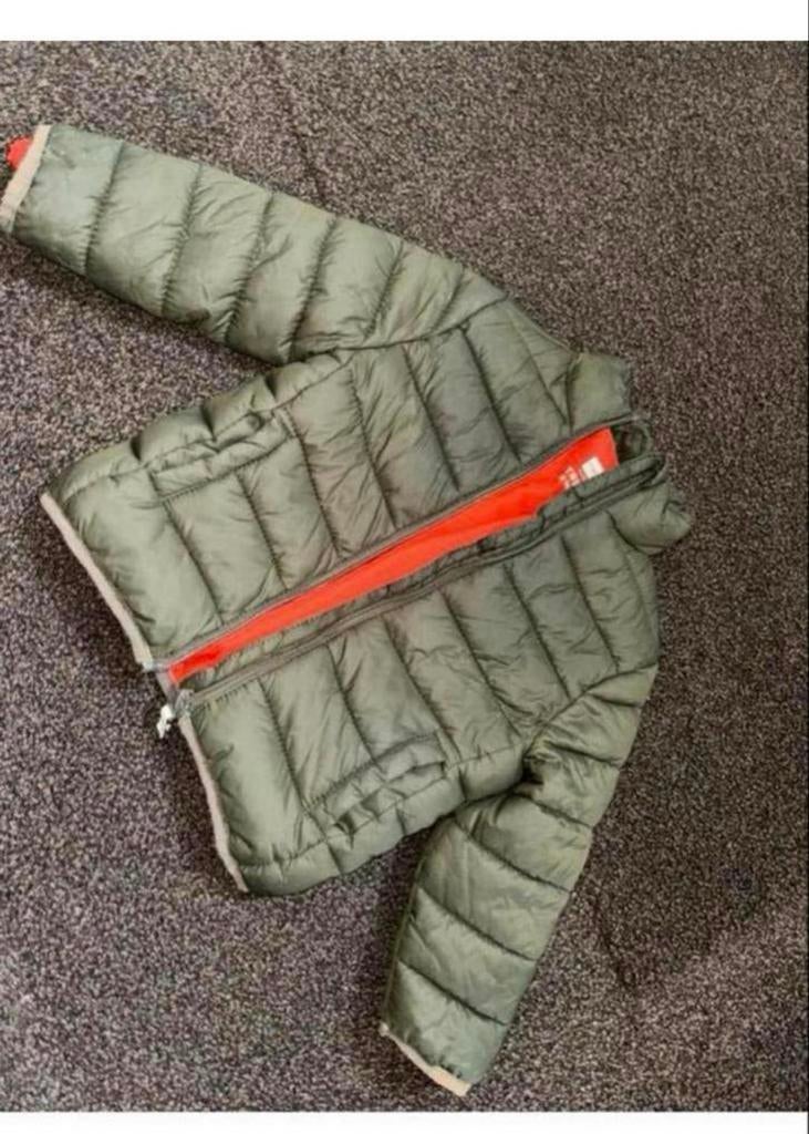 Hema jas maat 86/92 - Groen met oranje voering, Ophalen of Verzenden, Gebruikt, Jongetje of Meisje, Jasje