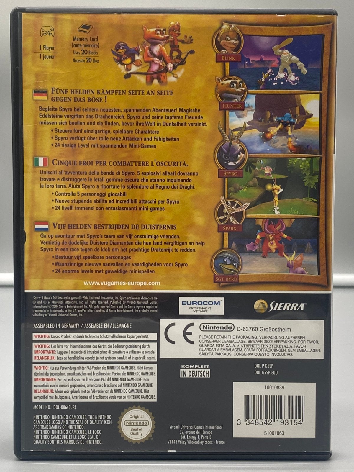 Spyro: A Hero’s Tail – Nintendo GameCube, Spelcomputers en Games, Games | Nintendo GameCube, Avontuur en Actie, Sierra, Nintendo
