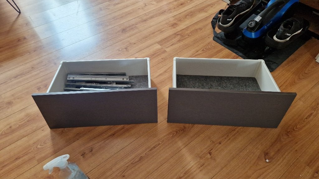 Ikea Besta lades met frontjes, bruin ( 2 stuks), Ophalen, 50 tot 100 cm, Zo goed als nieuw, Minder dan 100 cm