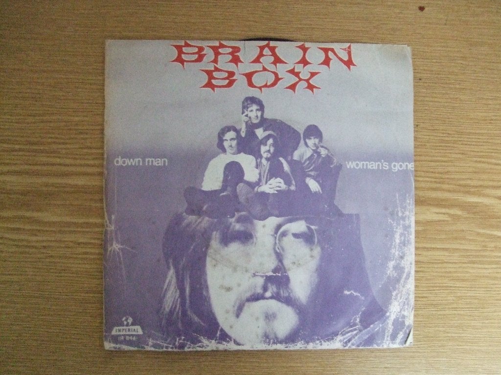 BRAINBOX     DOWN MAN / WOMAN'S GONE, 7 inch, Ophalen of Verzenden, Zo goed als nieuw, Rock en Metal