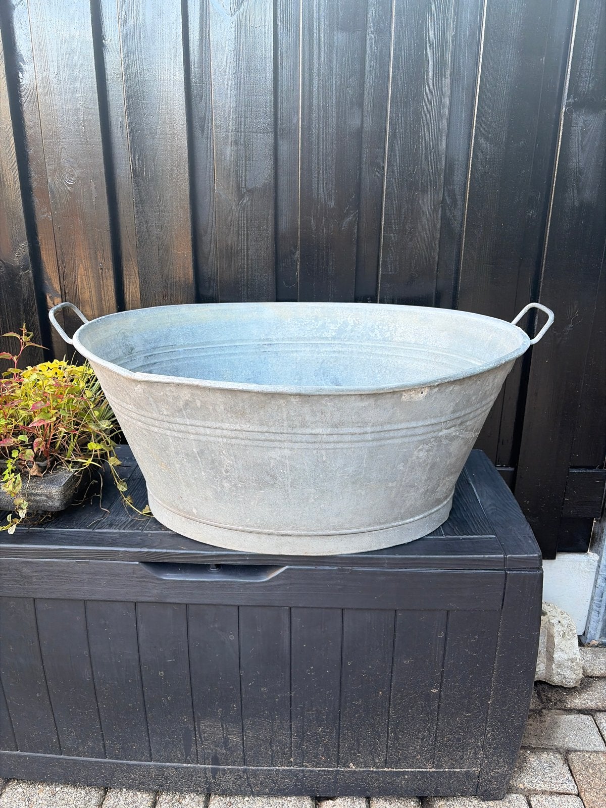 Grote waterdichte zinken teil - Vintage look, Ophalen