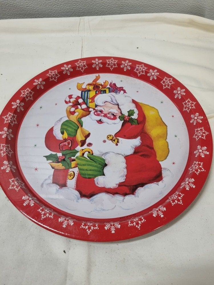 dienblad kerstman blik, Ophalen of Verzenden, 'T Olde Gre-j, Info@toldegrej.nl, Endepoelstraat 20f Didam
