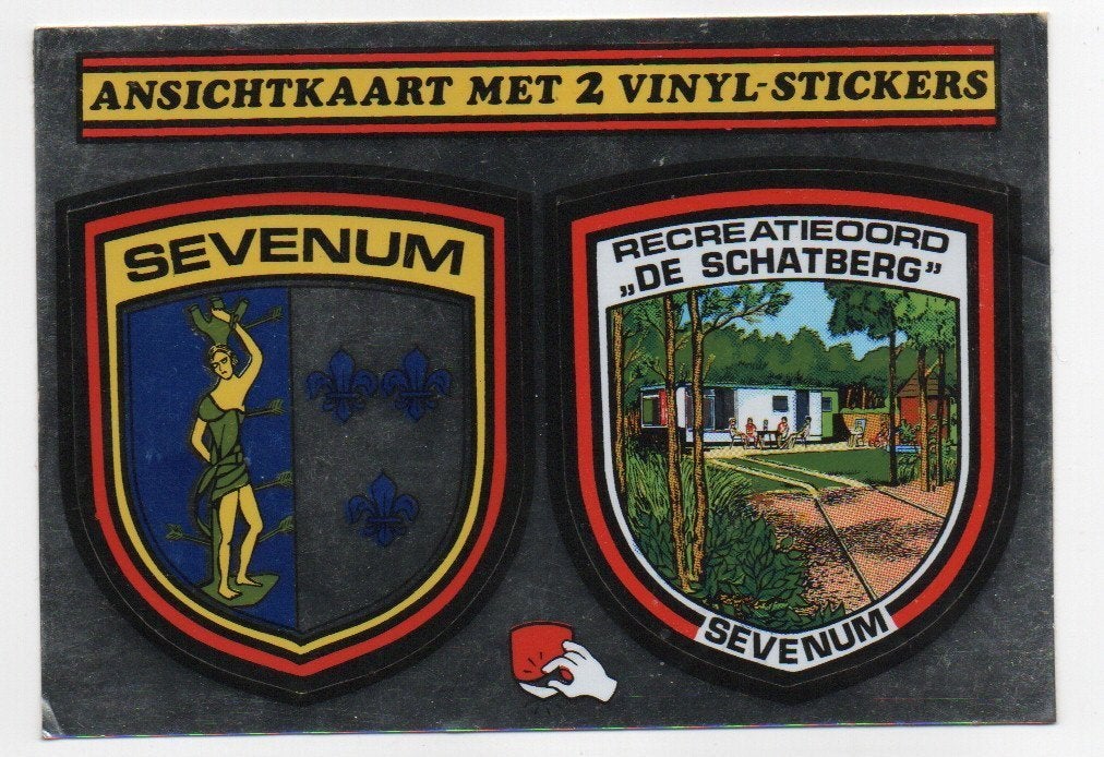 Sevenum Stickerkaart Recreatieoord De Schatberg, Ophalen, 1980 tot heden, Ongelopen, Limburg
