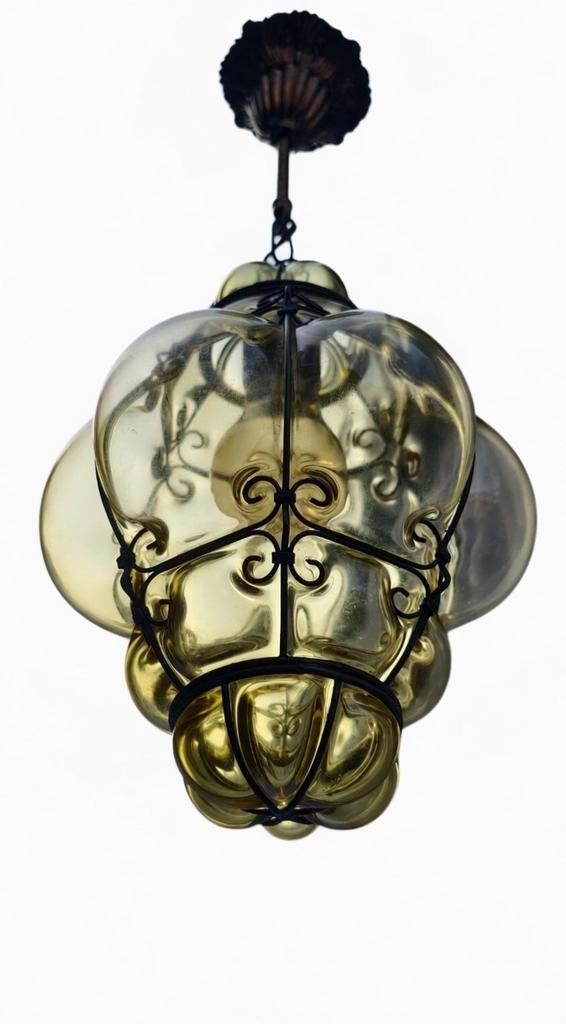 Antieke Venetiaanse handgeblazen lamp, Huis en Inrichting, Lampen | Kroonluchters, Ophalen