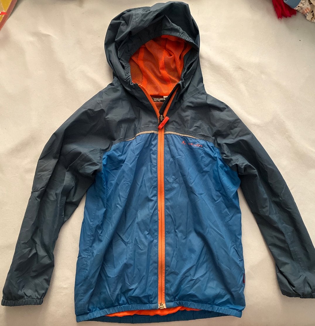 Kinder Regenjas - vaude maat 110/116, Ophalen of Verzenden, Gebruikt, Jongen of Meisje