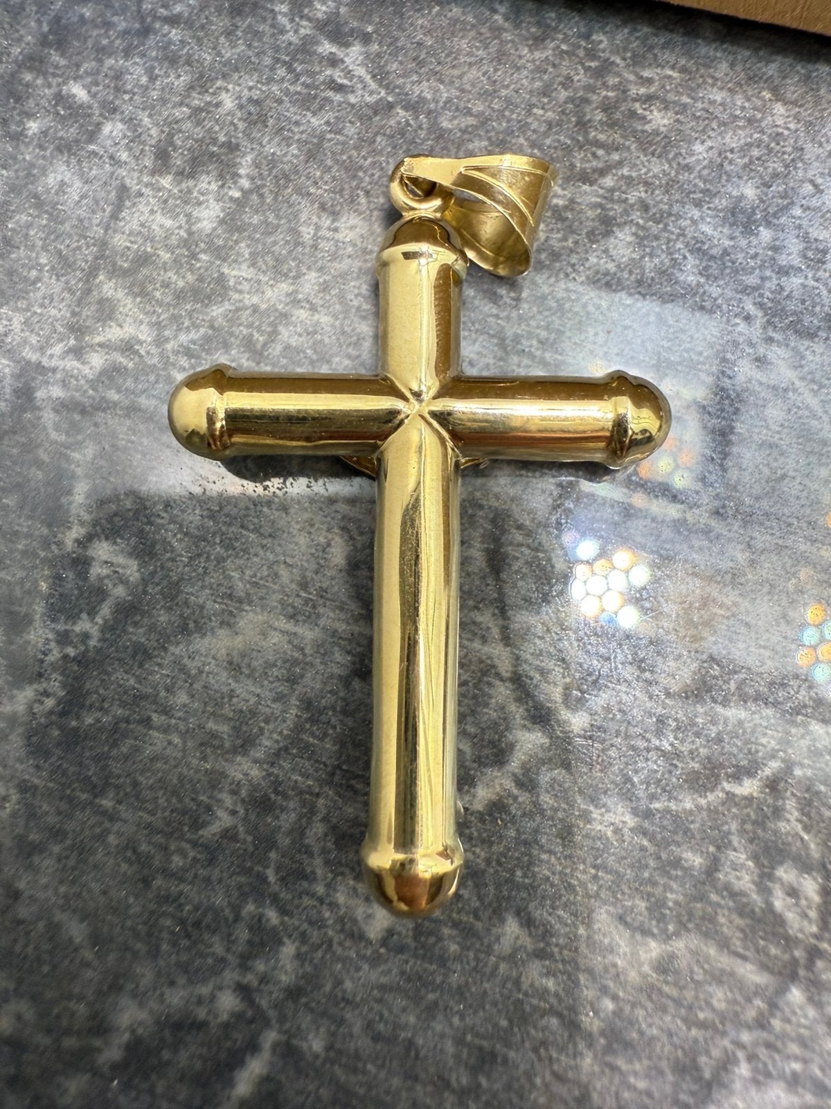 Prachtige 14 karaats gouden kruis met jezus hanger, Ophalen of Verzenden, Nieuw, Goud, Goud