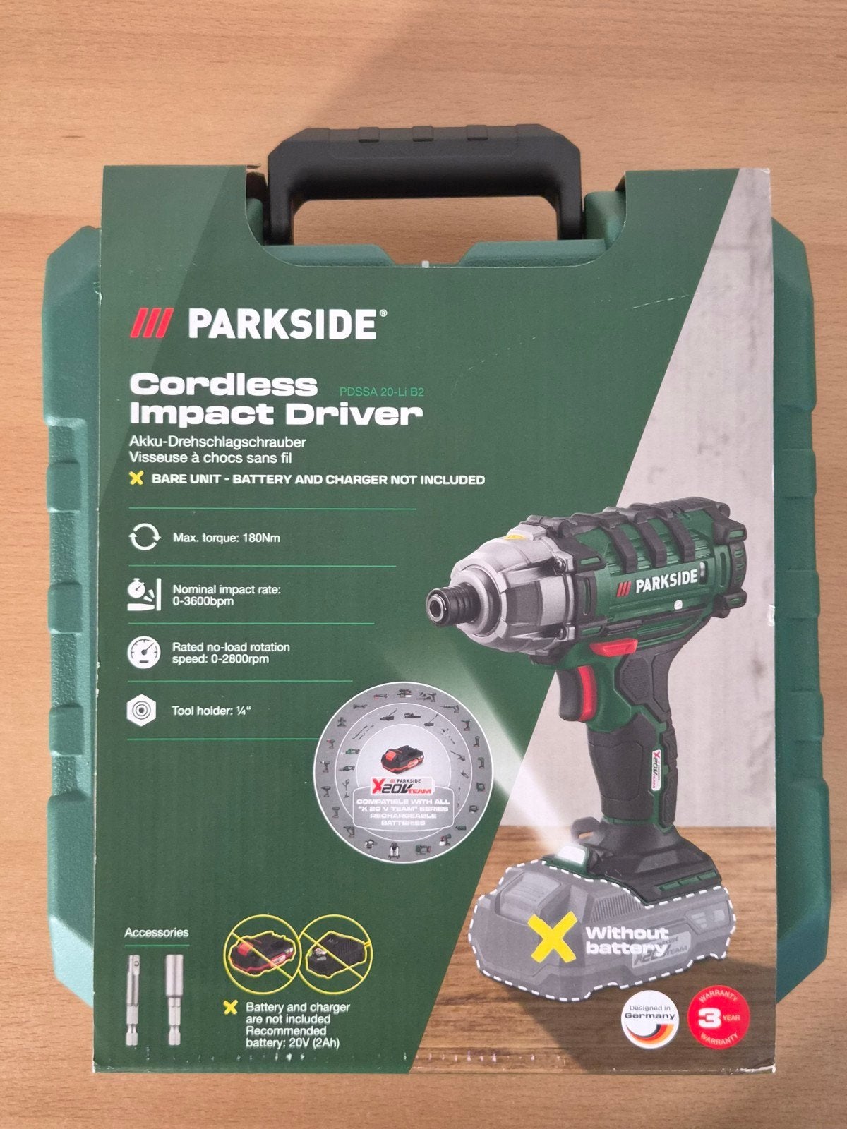 Parkside PDSSA 20-Li B2 Accu Slagschroevendraaier Nieuw, Ophalen of Verzenden, Nieuw