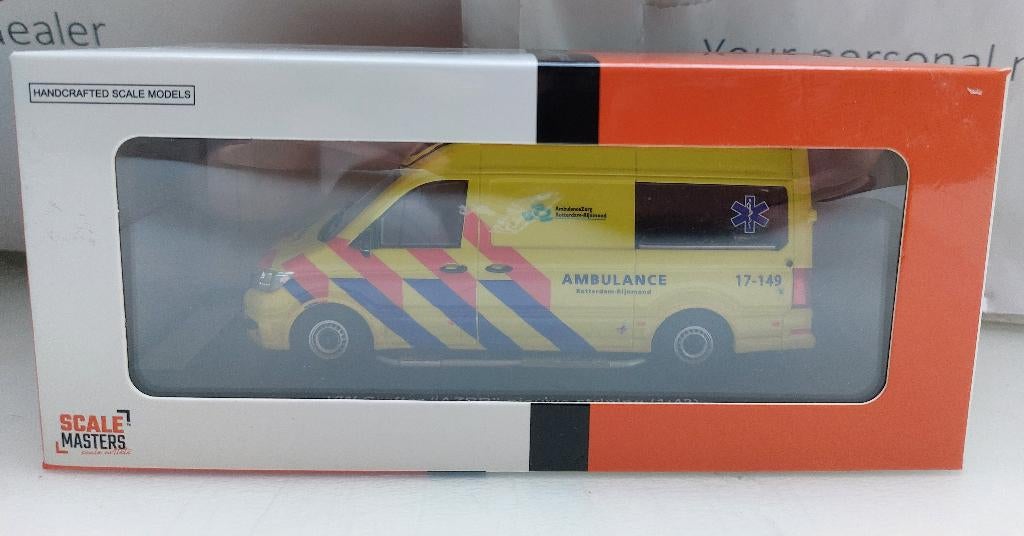 Scalemasters 1:43 Volkswagen Crafter Ambulance 17-149 AZ, Ophalen of Verzenden, Nieuw, Auto, Overige merken