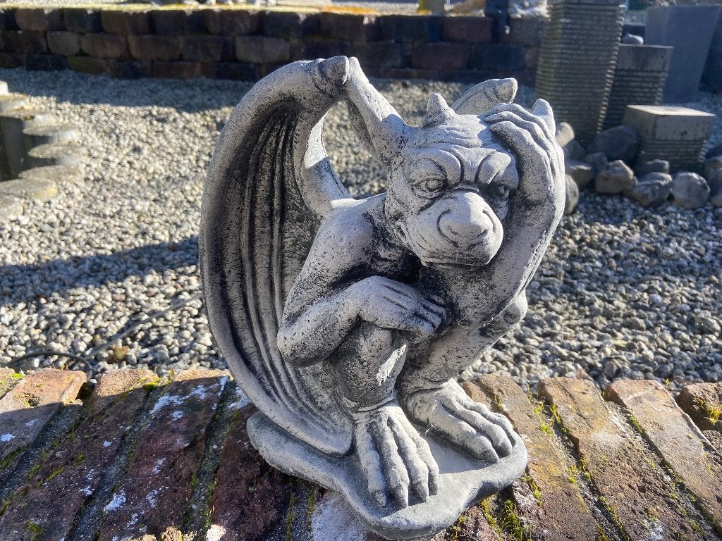 Gargoyle , hoogte 27cm, Ophalen, Nieuw, Beton, Dierenbeeld