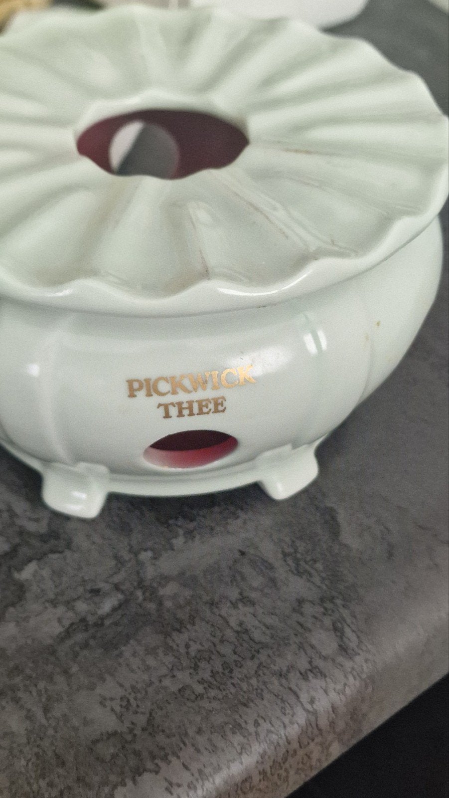 Vintage Pickwick theelicht - Lichtgroen en gaaf, Ophalen of Verzenden