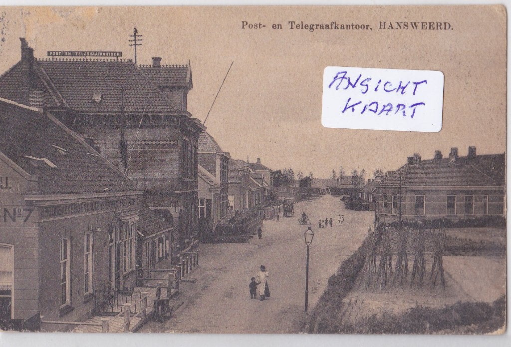 hansweert post en telegraafkantoor1915, Ophalen of Verzenden, Voor 1920, Gelopen, Zeeland