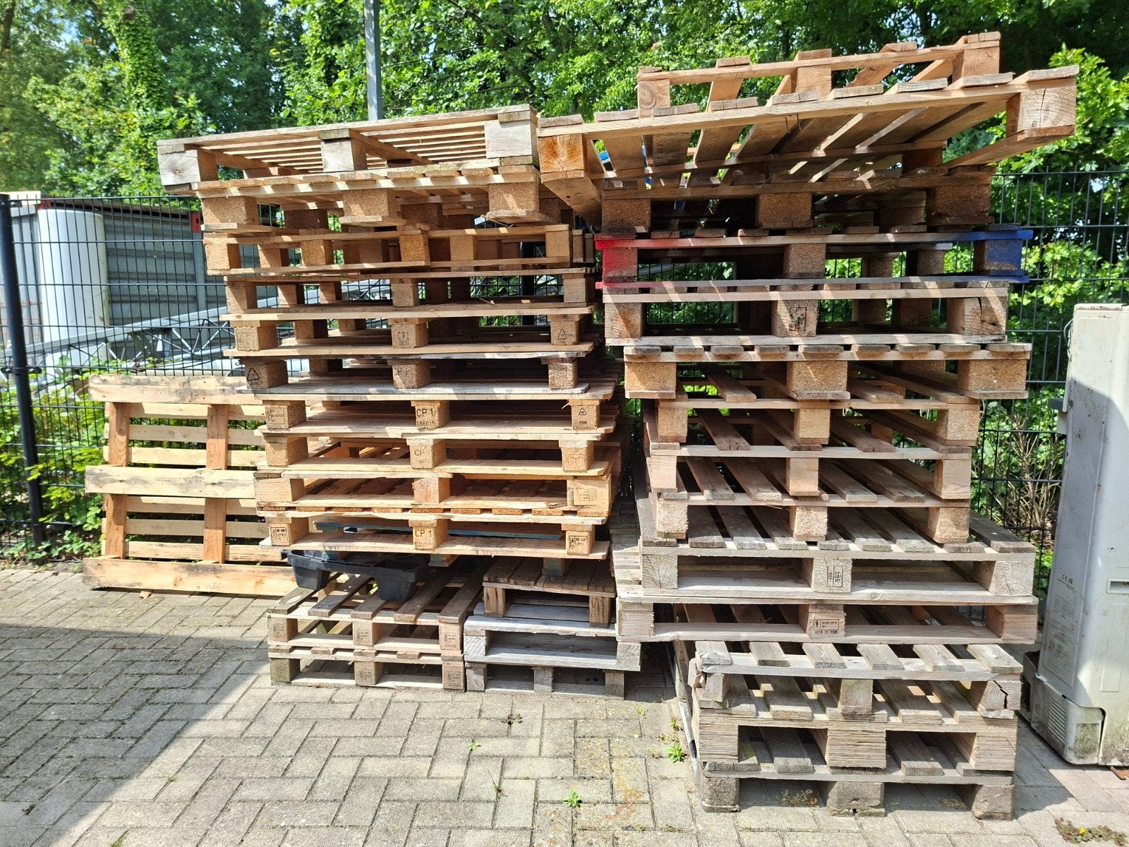 Partij gebruikte houten pallets, Ophalen, Gebruikt, 100 cm of meer, 60 cm of meer