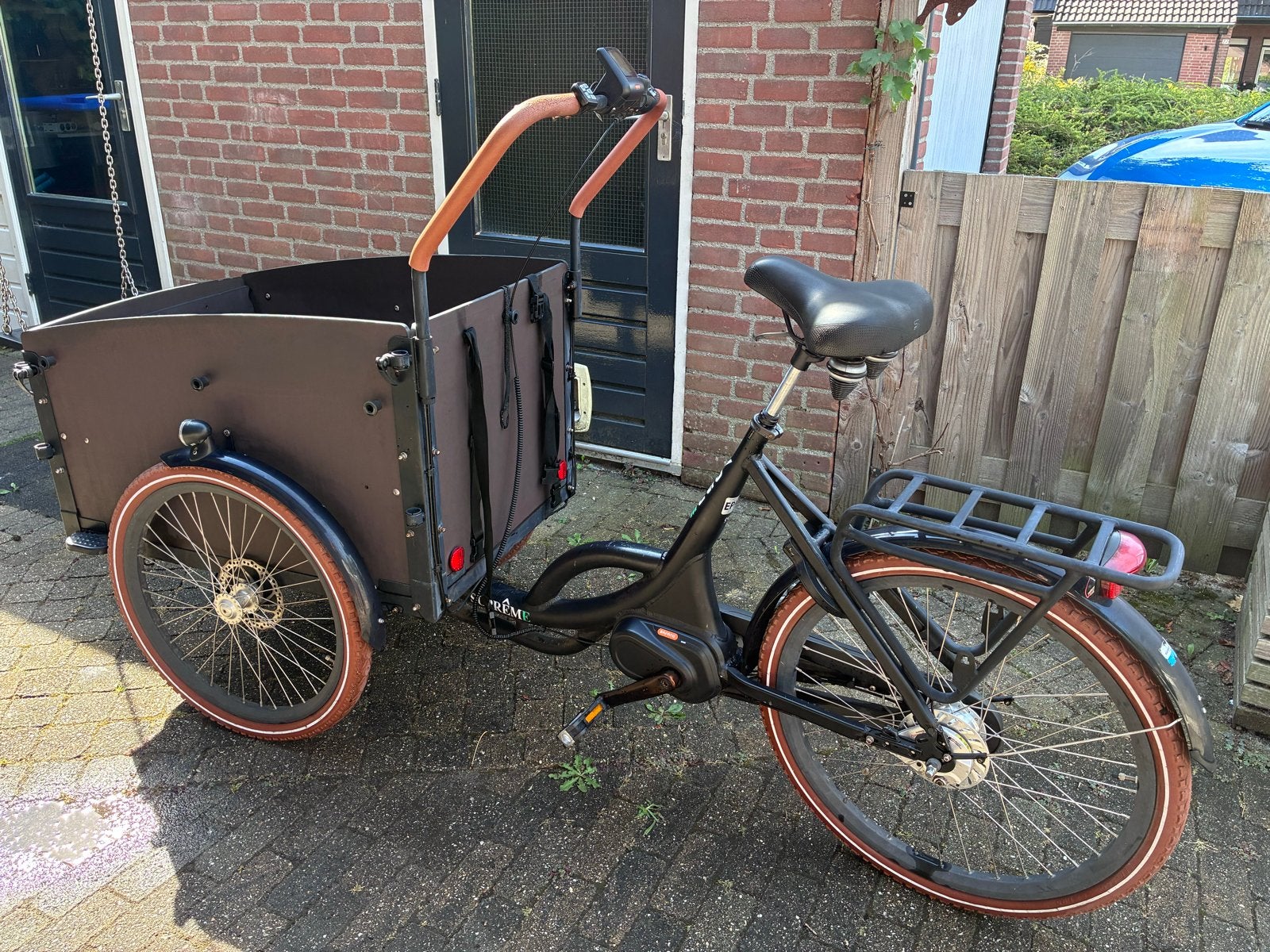 Bakfiets Vogue Suprème Elektrisch Mat Zwart, Gebruikt, Elektrisch, 2 kinderen, Schijfrem