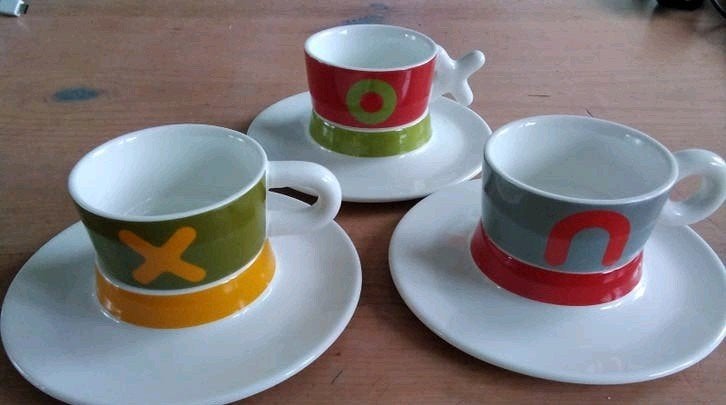 Babled & Co. Viceversa espresso kop en schotels, Huis en Inrichting, Verzenden, Modern, Kop(pen) en/of Schotel(s)