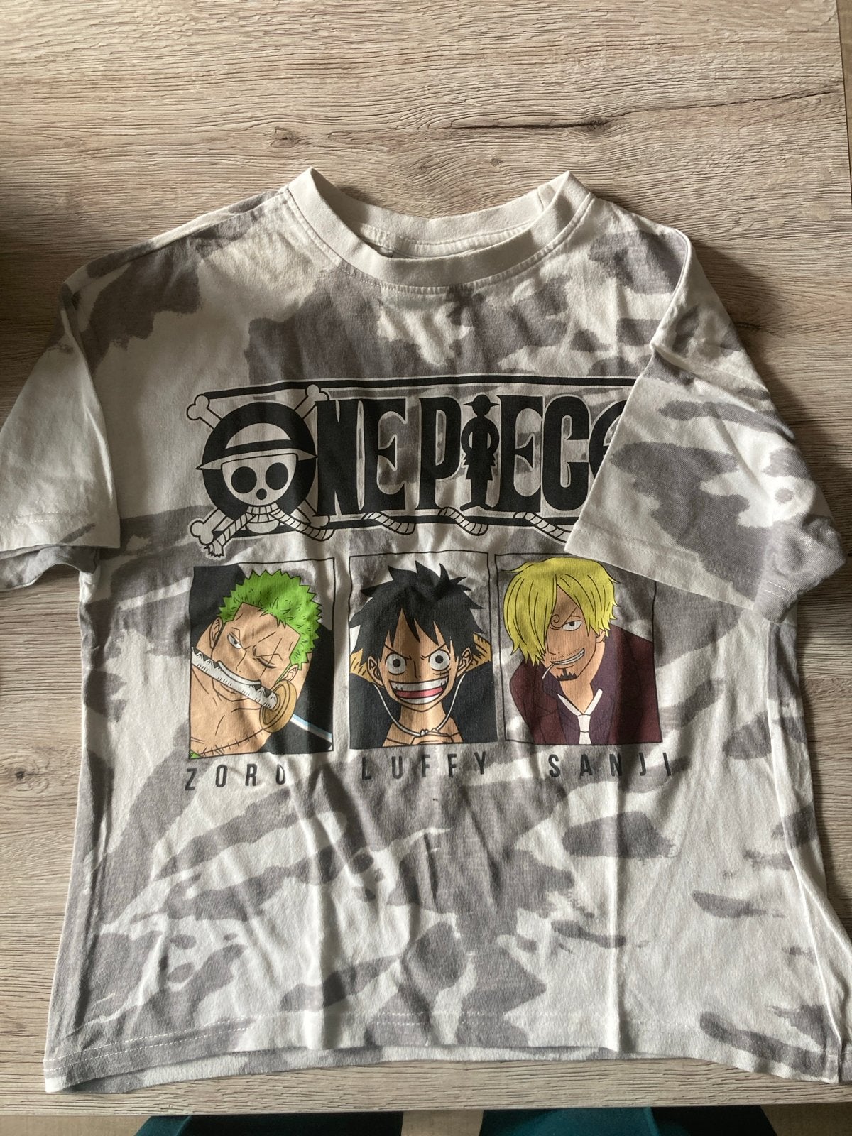 One Piece T-shirt met korte mouwen en print, Ophalen of Verzenden, Gebruikt, Jongen of Meisje, Shirt of Longsleeve