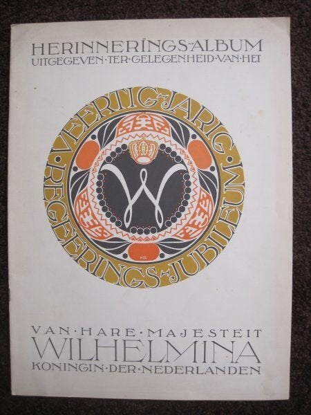 Herinneringsalbum 40 jarig jubileum Wilhelmina Koningin, Verzamelen, Ophalen of Verzenden, Zo goed als nieuw, Nederland, Tijdschrift of Boek