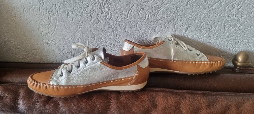 Zilver/bruin sneakers Ara, Kleding | Dames, Bruin, Verzenden, Nieuw, Sneakers of Gympen