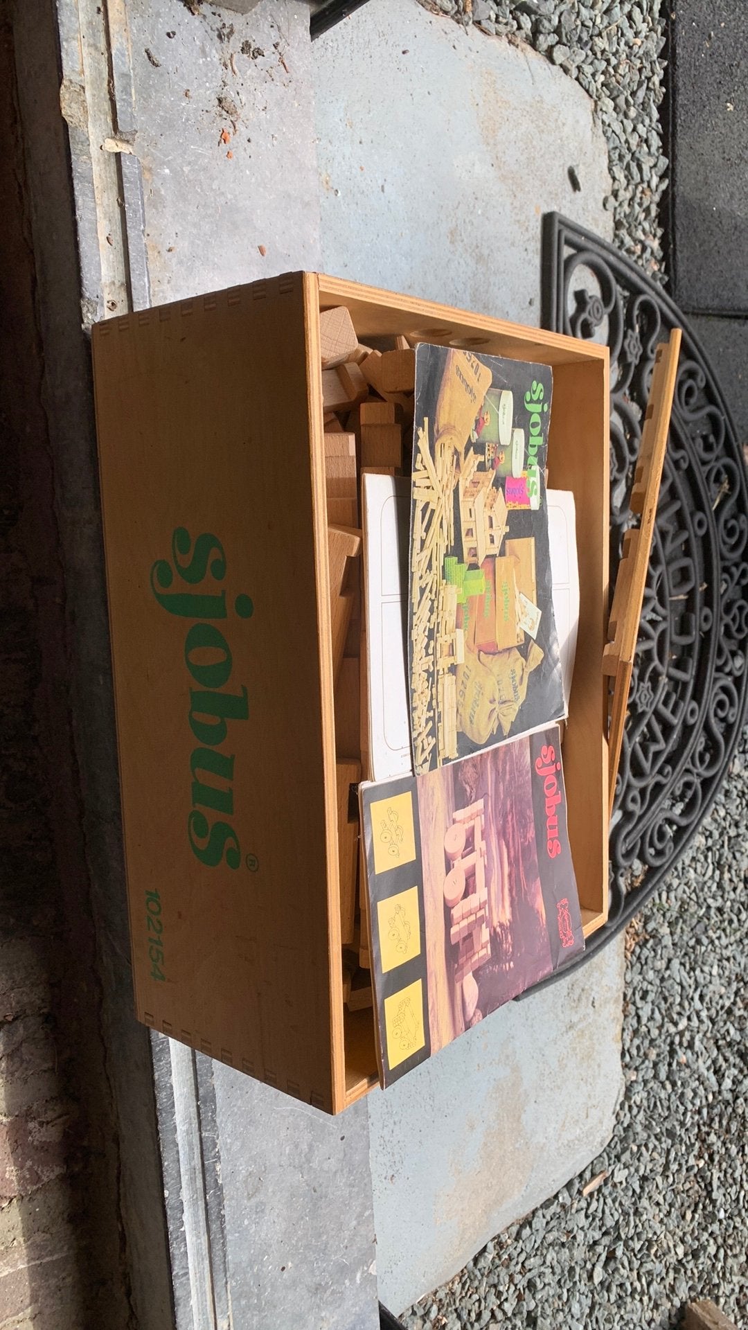 Vinted Sjobus Houten Bouwblokken met instruktie-Boekjes, Ophalen, Zo goed als nieuw, Overige merken