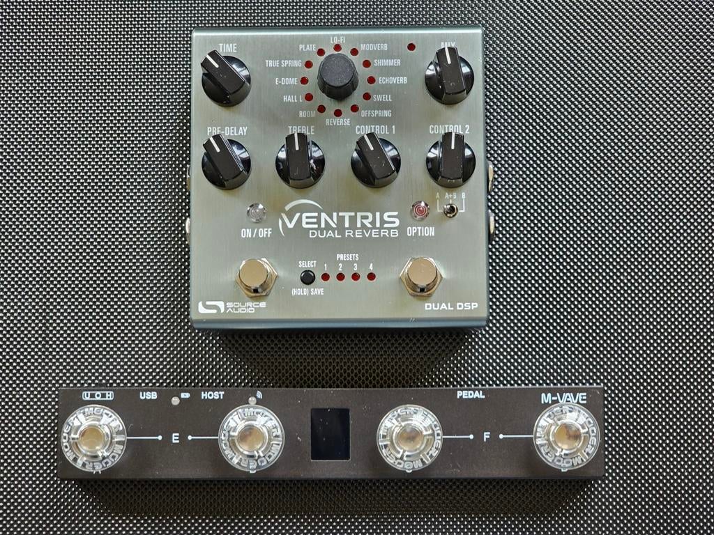 Source Audio VENTRIS Dual Reverb met M-Vave Chocolate Plus, Muziek en Instrumenten, Effecten, Ophalen of Verzenden, Zo goed als nieuw