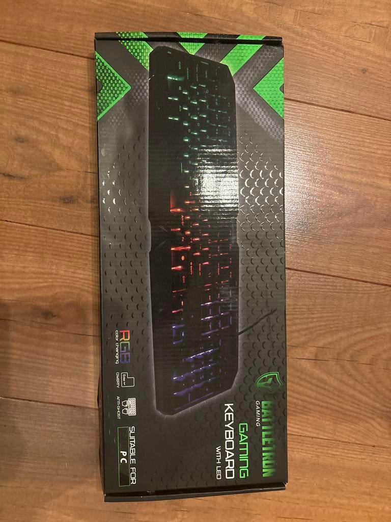 Battletron Gaming Toetsenbord met LED, Gebruikt, Gaming toetsenbord, Ophalen of Verzenden, Qwerty