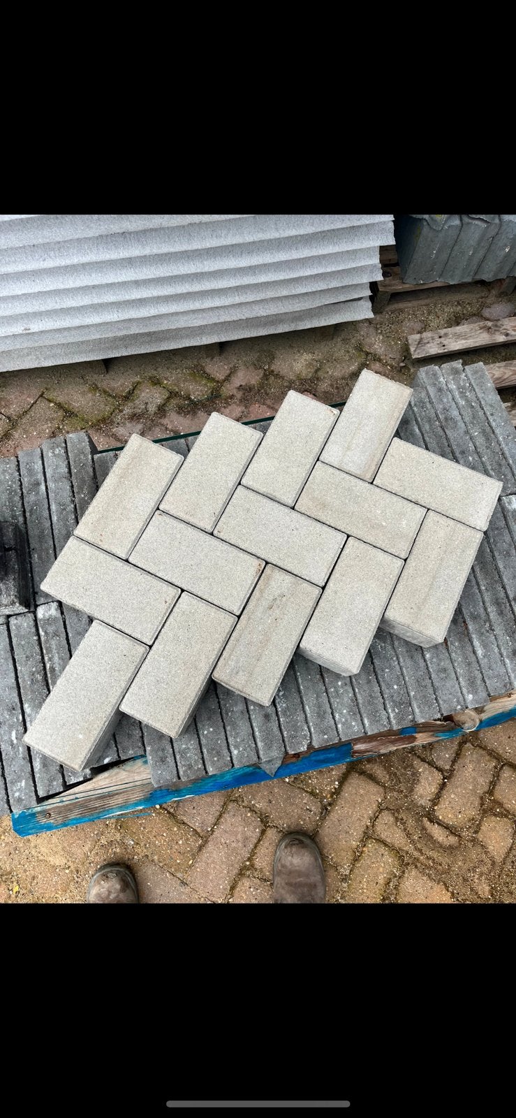 Nieuwe beton klinkers, Ophalen, Nieuw, Beton, Klinkers