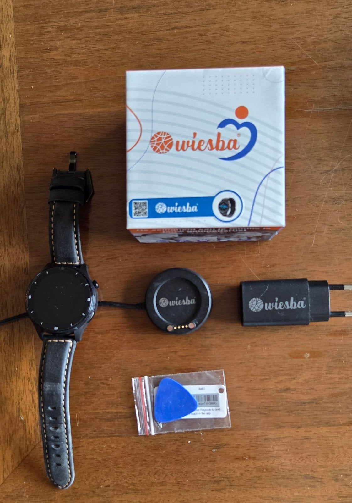 Wiesba WB58S Senioren smartwatch met SOS en valdetectie, Ophalen of Verzenden, GPS, Zwart, Android