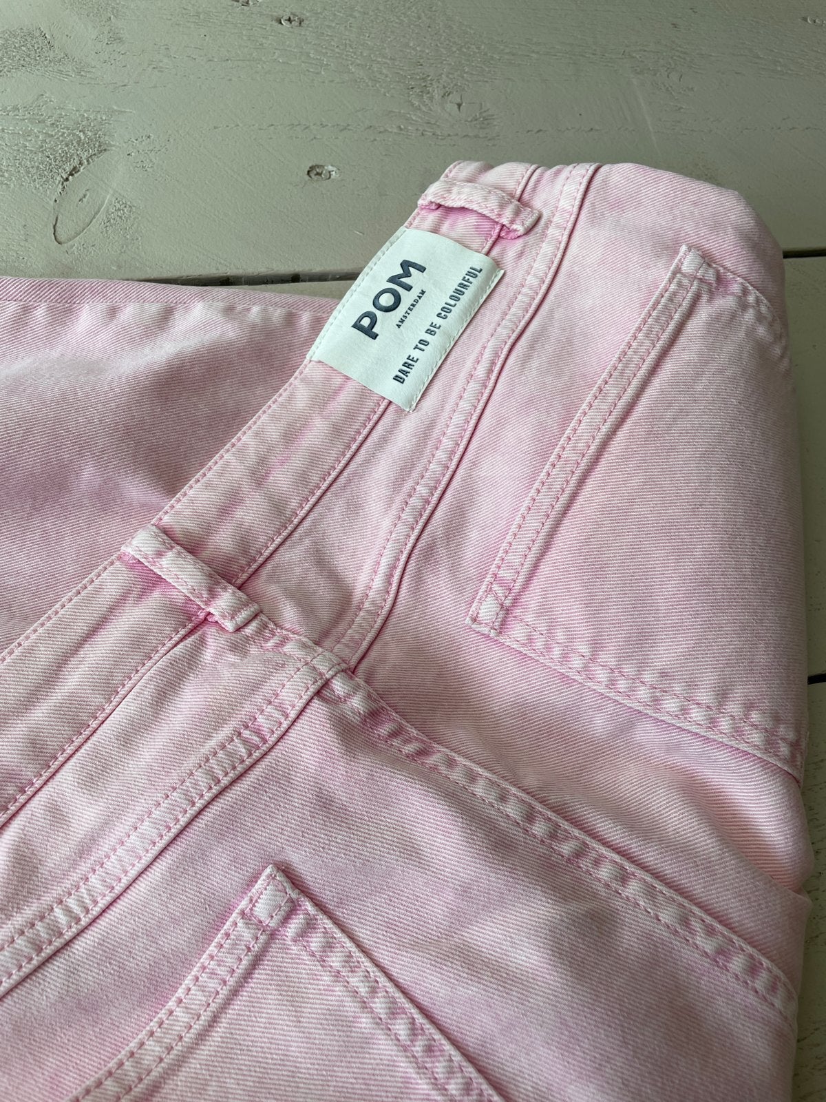 Roze broek maat 42 van Pom, Maat 42/44 (L), Ophalen of Verzenden, Roze, Lang