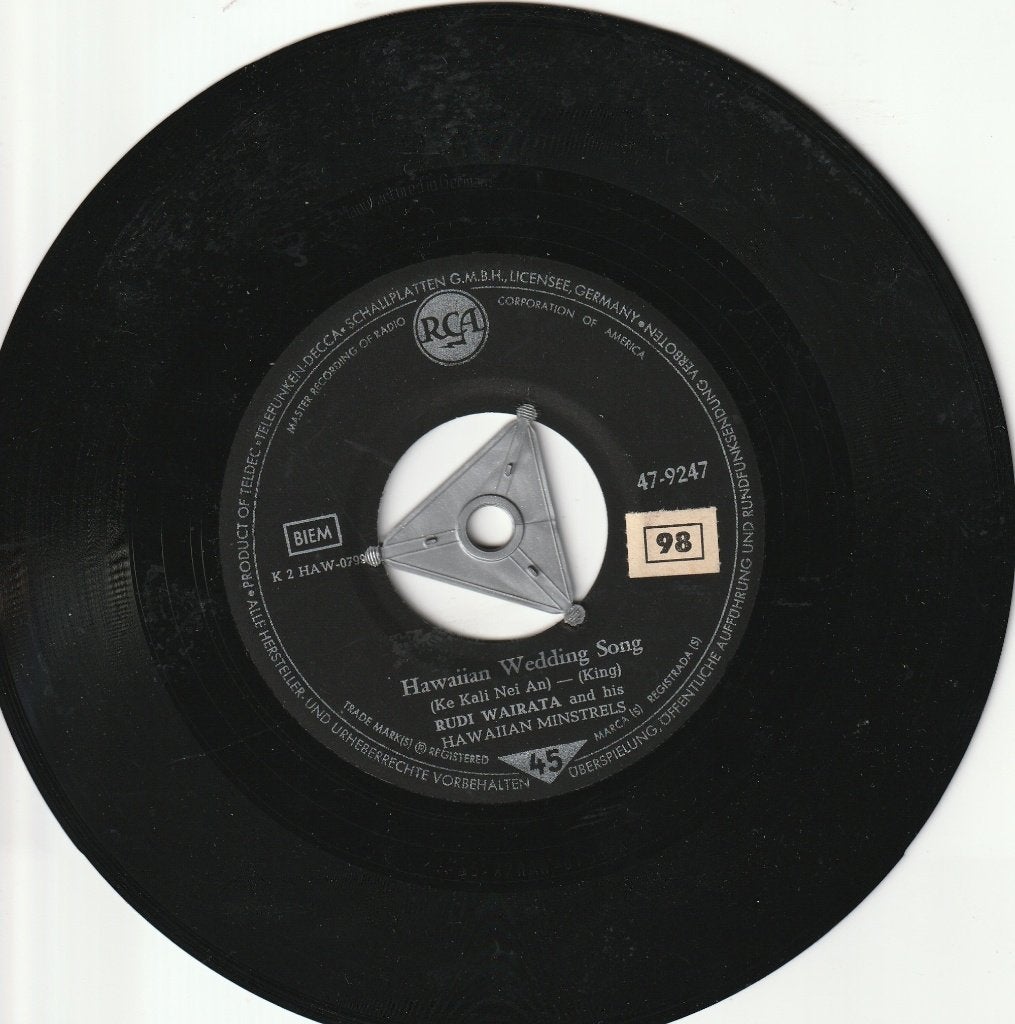 Indorock -Rudi Wairata - Hawaiian Wedding & Minehaha 1959, Cd's en Dvd's, Vinyl Singles, Ophalen, Gebruikt, Pop
