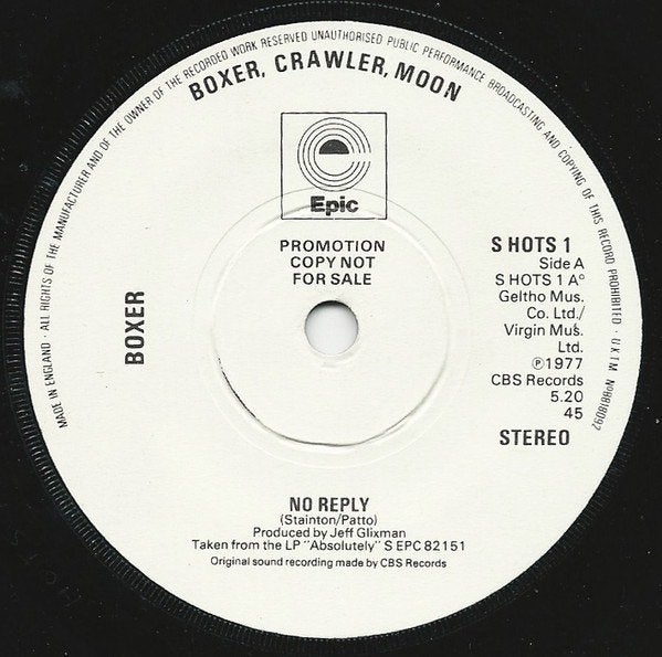 boxer , crawler , moon  - heat on the streets, 7 inch, Ophalen of Verzenden, Zo goed als nieuw, EP