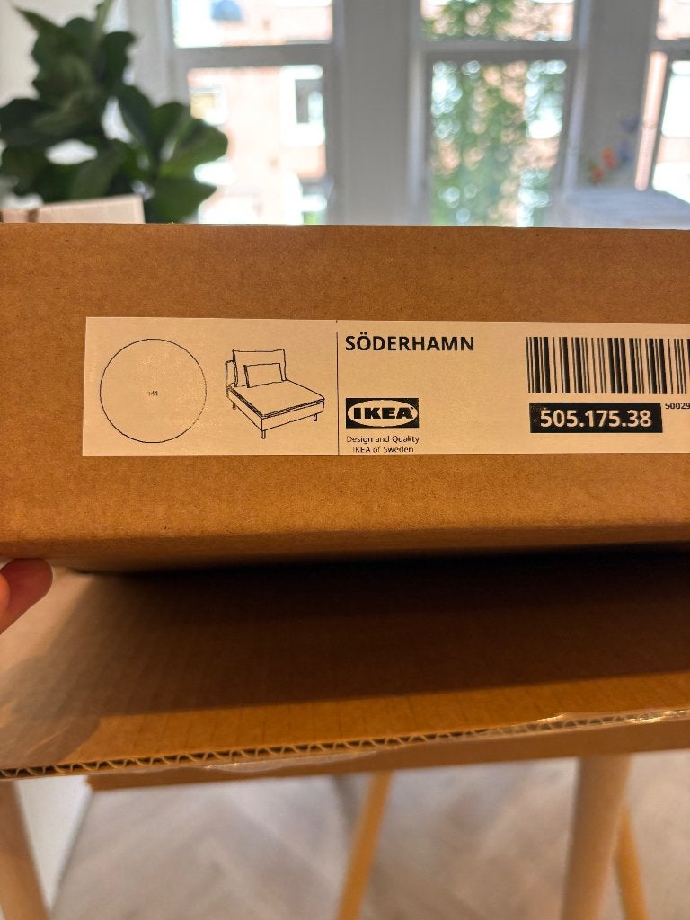 IKEA SÖDERHAMN hoes - stoel en voetenbank - nieuw - groen, Nieuw, 75 tot 100 cm, Ophalen of Verzenden, Stof