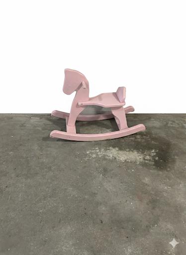 Schattig Roze Houten Hobbelpaard voor Kinderen, Ophalen, Gebruikt