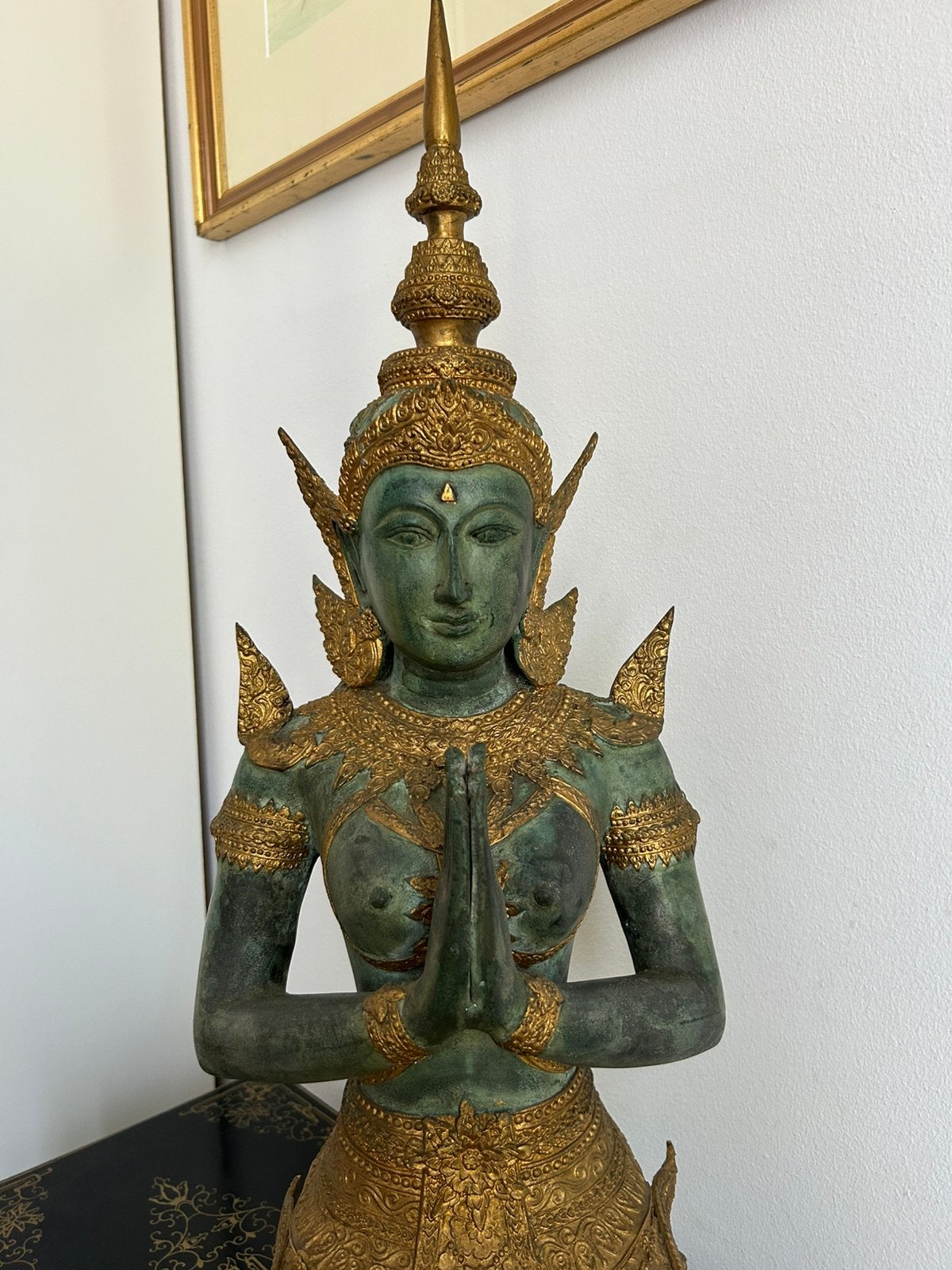 Grote, bronzen, Thaise Theppanom, 71 cm hoog, Ophalen, Zo goed als nieuw